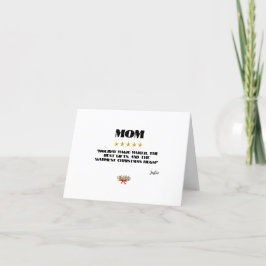 Best Christmas Mom 5-Star Review Design Bewerkbaar Feestdagen Kaart
