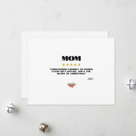 Best Christmas Mom 5-Star Review Design Bewerkbaar Feestdagenkaart