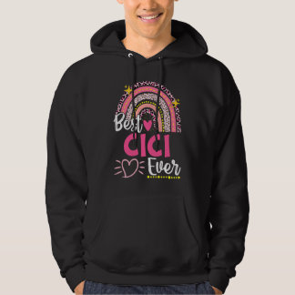 Best Cici Ever Leopard Rainbow New Grandma Mothers Hoodie