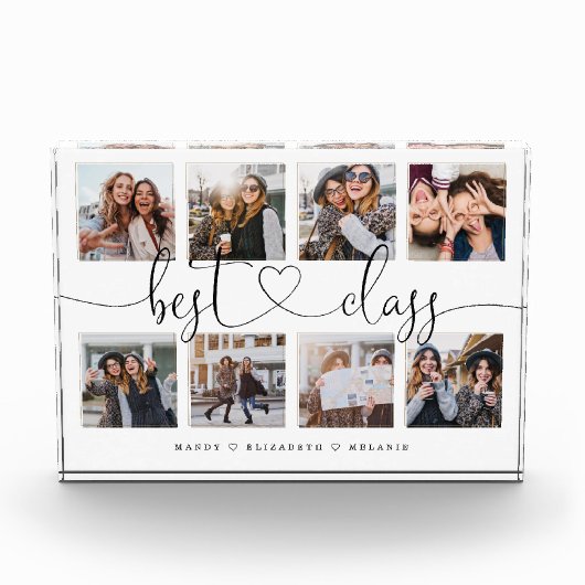 Best Class Script Gift voor vrienden Fotocollage Fotoblokken (Voorkant)