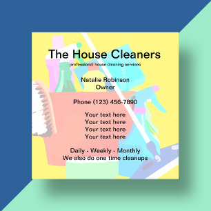Best Cleaning Service Modern Vierkante Visitekaartje