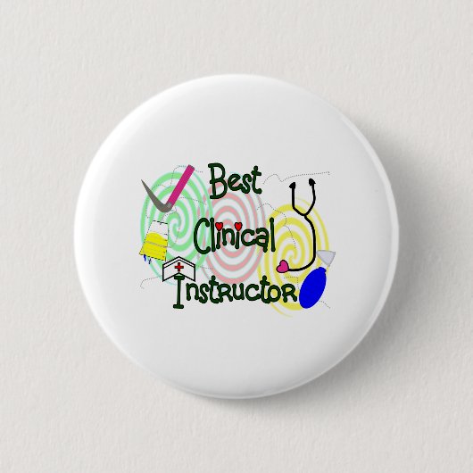 Best Clinical Instructor Nursing Gifts Ronde Button 5,7 Cm (Voorkant)