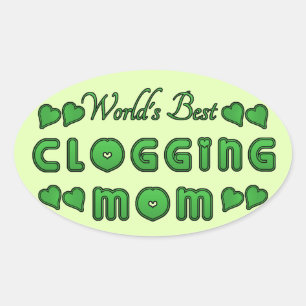 Best Clogging Mam Green ter wereld Ovale Sticker