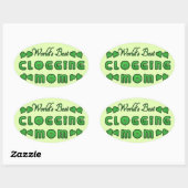 Best Clogging Mam Green ter wereld Ovale Sticker (Vel)