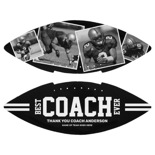 “Best Coach Ever” 4-Photo Team Collage American Football (Panelen)
