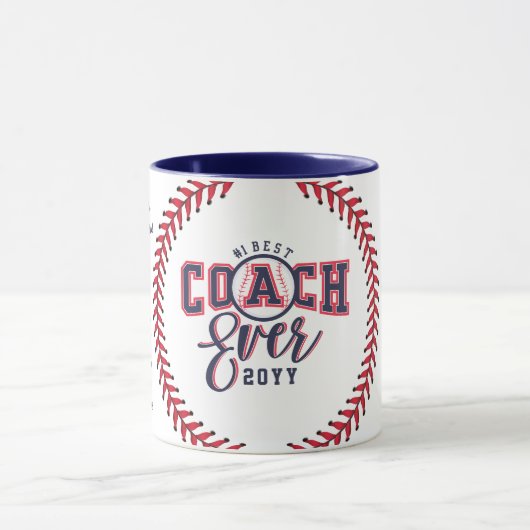 Best Coach Ever Gift Baseball Team Signature Names Mok (Midden)