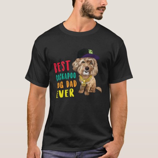 Best Cockapoo Dog Dad Ever Fathers Day  Cute Hipst T-shirt (Voorkant)