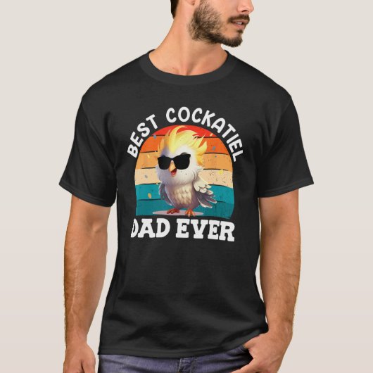 Best Cockatiel Dad Bird  Parakeet Dad Cockatiels T-shirt (Voorkant)