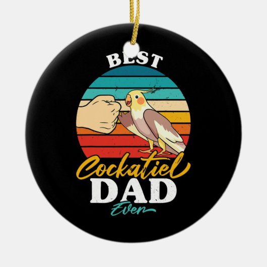Best Cockatiel Pap Ever Bird Cockatiel Parrot Keramisch Ornament (Voorkant)