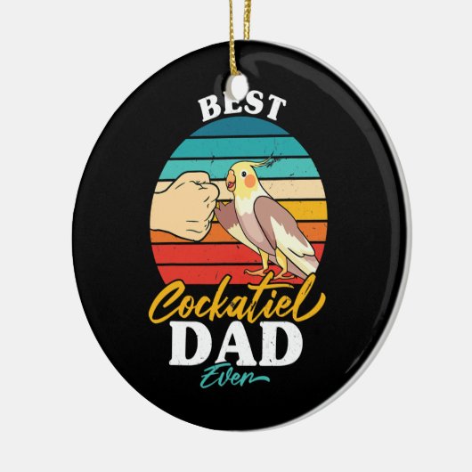 Best Cockatiel Pap Ever Bird Cockatiel Parrot Keramisch Ornament (Links)