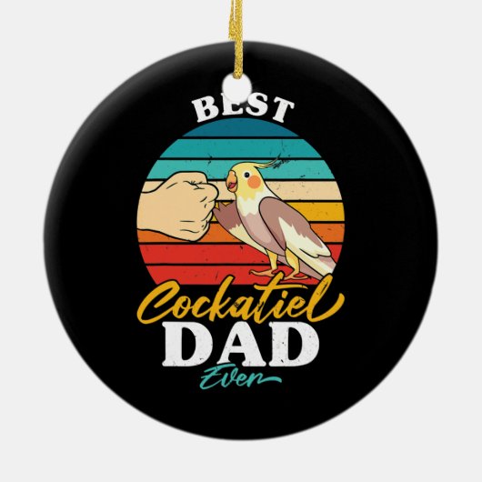 Best Cockatiel Pap Ever Bird Cockatiel Parrot Keramisch Ornament (Achterkant)