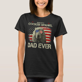 Best Cocker Spaniel Pap Ooit US Flag Hondenliefheb T-shirt