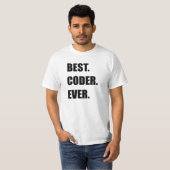 BEST. CODER. OOIT. ProgrammeerHumor T-shirt (Voorkant volledig)