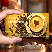 Best Coffee in Town Gift Certificate Certificate S Kortingskaartje
