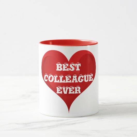 Best Colleague Ever Red Heart Love Mok (Midden)