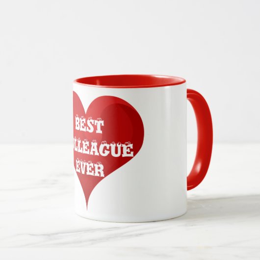 Best Colleague Ever Red Heart Love Mok (Voorkant rechts)