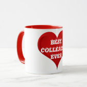 Best Colleague Ever Red Heart Love Mok (Voorkant links)