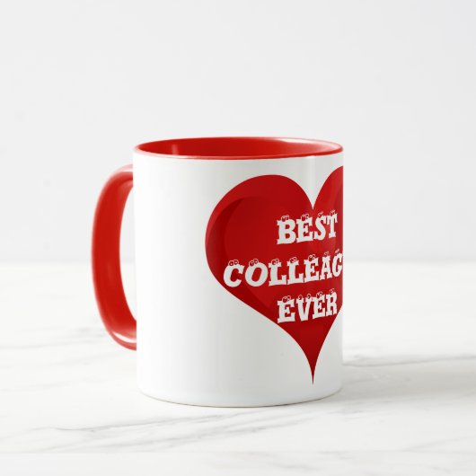 Best Colleague Ever Red Heart Love Mok (Voorkant links)