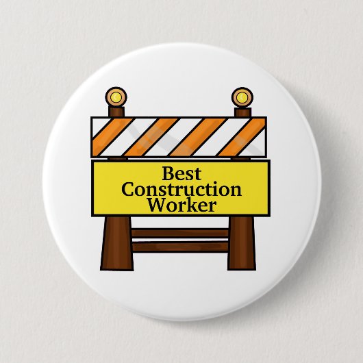 Best Construction Worker Button (Voorkant)