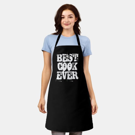 Best Cook Ever Rustic Apron Schort (Gedragen)