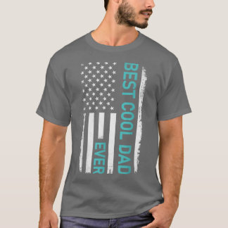Best Cool Dad Oover American Flag for Vaderdag T-shirt