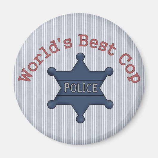 Best Cop wereldwijd Magneet (Voorkant)