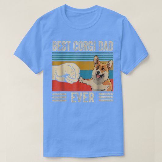 Best corgi Dad Ever die retro past T-shirt (Design voorkant)