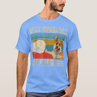 Best corgi Dad Ever die  retro past T-shirt