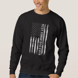 Best Corgi Dad Ever Dog American Flag Patriotic Trui