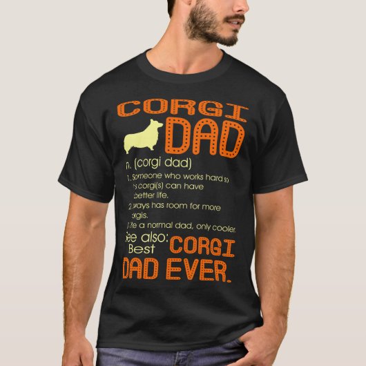 Best Corgi Dad Ever Fathers Vaderdag Gift T-shirt (Voorkant)