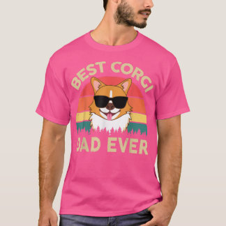 Best Corgi Dad Ever Funny Corgi Gift for Lovers T-shirt