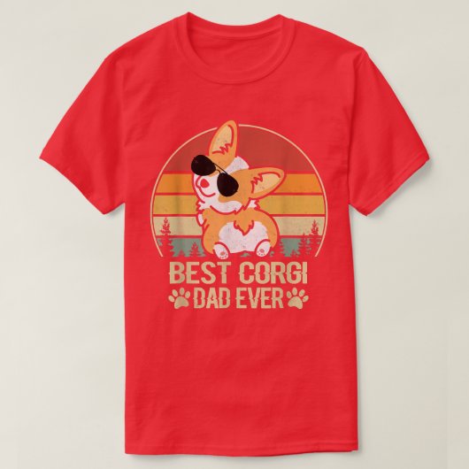 Best Corgi Dad Ever  Funny Dog Lover T-shirt (Design voorkant)