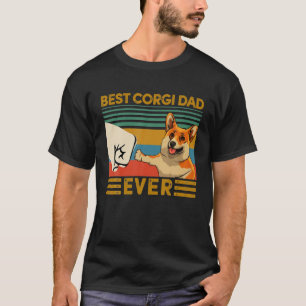 Best Corgi Dad Oover Bump Fist  Father Day T-shirt