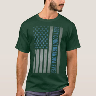 Best Corgi Dog Grandpa Ever 4 juli USA Americ T-shirt