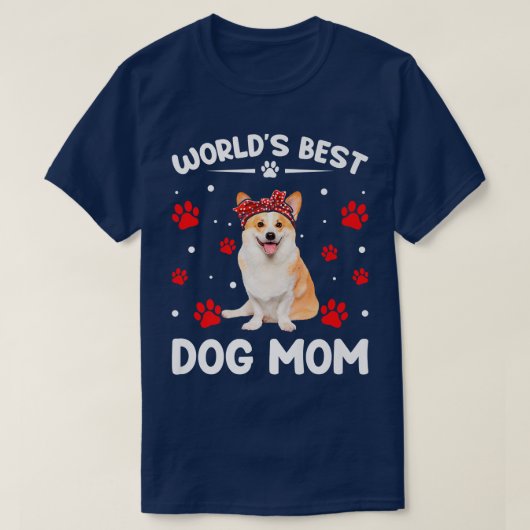 Best Corgi Dog Mam Funny Moederdag Prem T-shirt (Design voorkant)