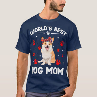 Best Corgi Dog Mam Funny Moederdag Prem T-shirt