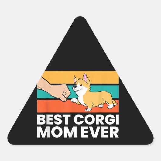 Best Corgi Mam Ever Sticker (Voorkant)