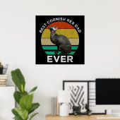 Best Cornish Rex Dad Ever Poster (Thuiskantoor)