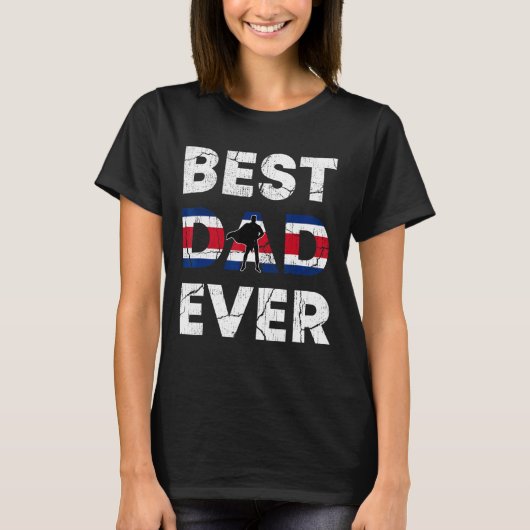 Best Costa Rican Dad Ever Costa Rica Daddy Father  T-shirt (Voorkant)