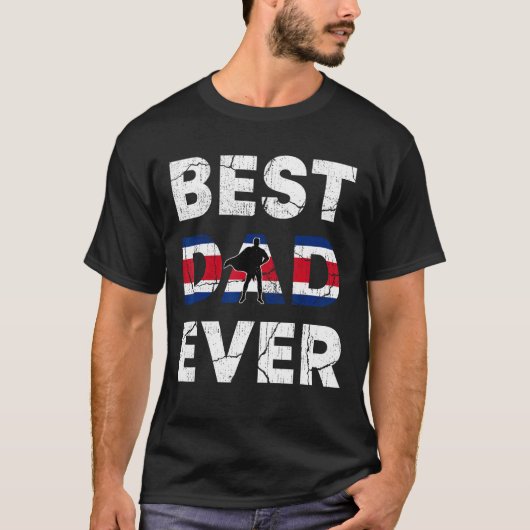 Best Costa Rican Dad Ever Costa Rica Daddy Father  T-shirt (Voorkant)