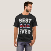 Best Costa Rican Dad Ever Costa Rica Daddy Father  T-shirt (Voorkant volledig)