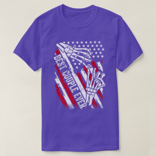 Best Couple Ever Skeleton Hands Vlag VS T-shirt (Design voorkant)