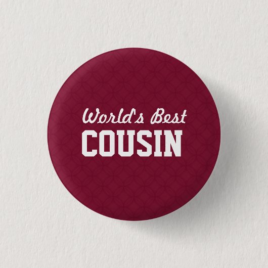 Best COUSIN Appreciation Gift A04 ter wereld Ronde Button 3,2 Cm (Voorkant)