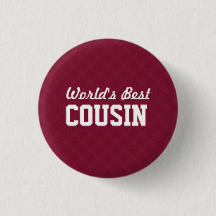 Best COUSIN Appreciation Gift A04 ter wereld Ronde Button 3,2 Cm
