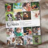 Best Cousin Ever Definition 16 Photo Collage Fun Fleece Deken