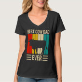 Best Cow Dad Ever  2 T-shirt (Voorkant)