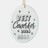 Best Coworker Ever Ornament, Personalized Team Keramisch Ornament (Rechts)