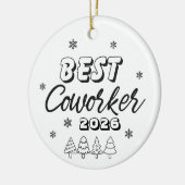 Best Coworker Ever Ornament, Personalized Team  Keramisch Ornament (Links)