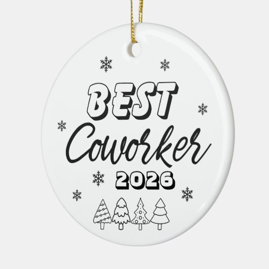 Best Coworker Ever Ornament, Personalized Team Keramisch Ornament (Links)