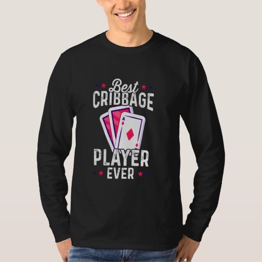 Best Cribbed Player ooit Funny Cribbage Game T-shirt (Voorkant)